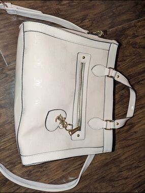 Juicy Couture Blush Cream Tote with Gold Hardware